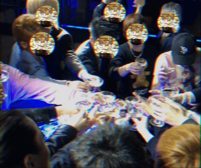 大阪男塾のシャンパンコールの画像