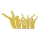 大勢で声掛けている画像