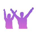 ホストとお客様が喜んでいる画像