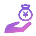 手でお金を貰おうとしている画像