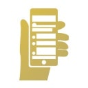 携帯を持っている画像